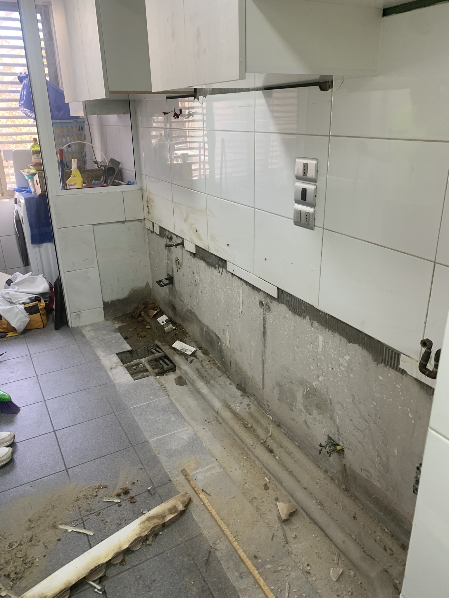 Cocina antes de remodelación en Santiago